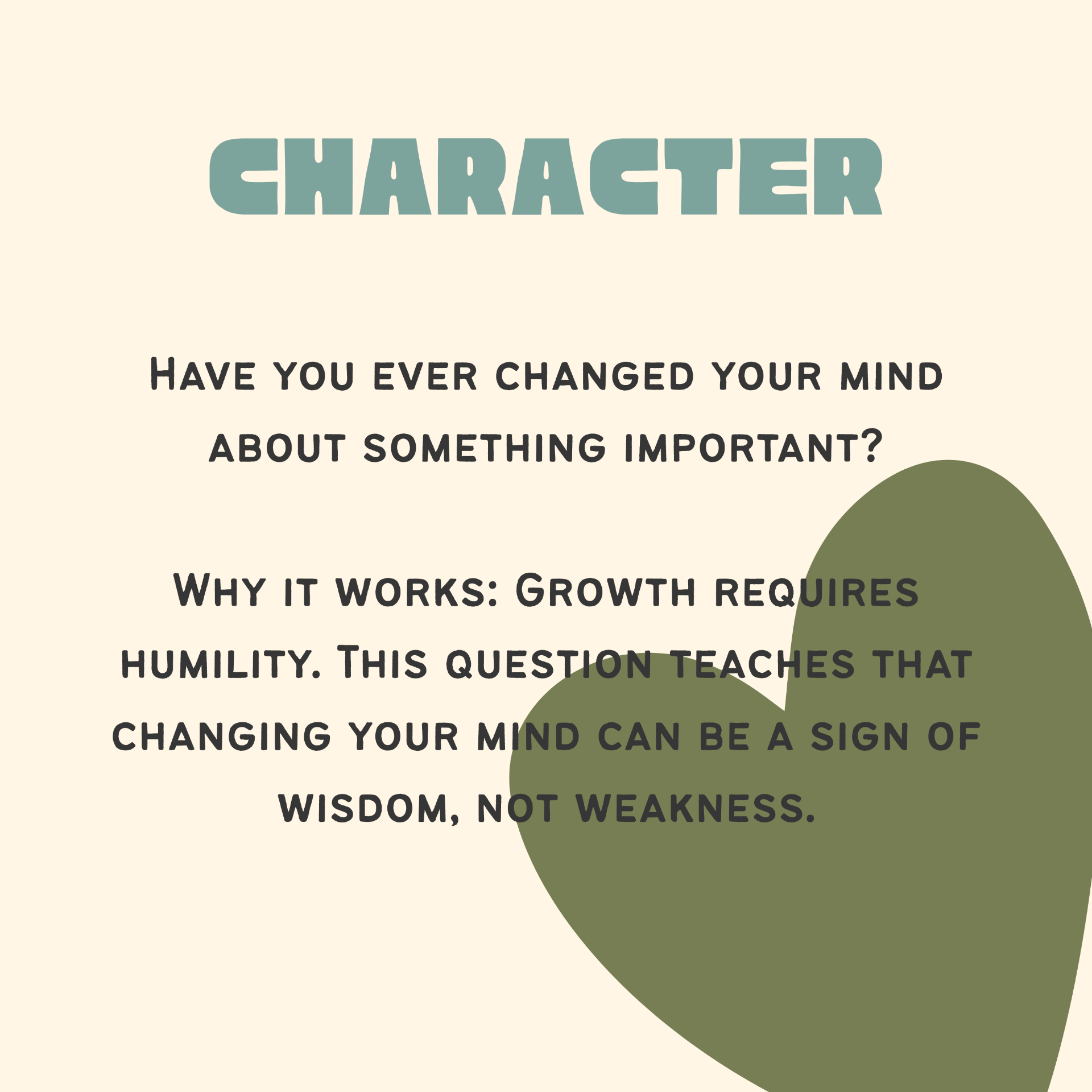 Character card from The Analog Family Conversation Deck
