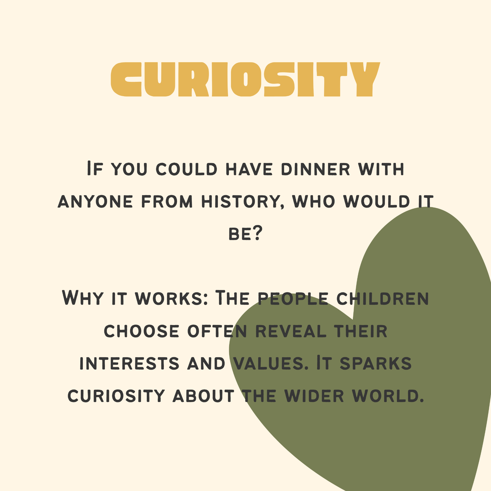 Curiosity card from The Analog Family Conversation Deck