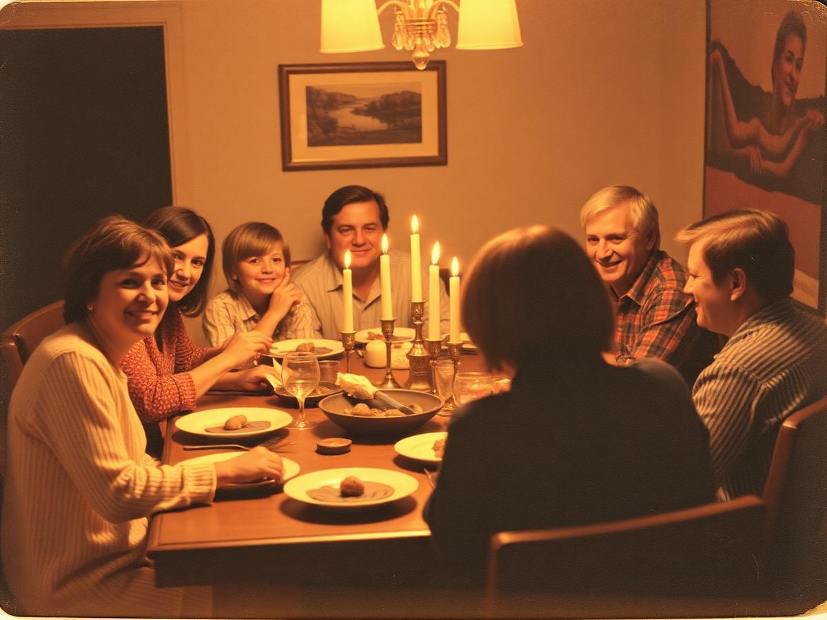 Family at dinner